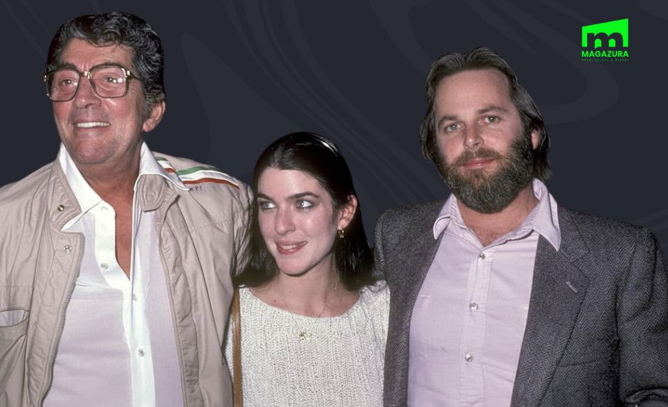 Gina Martin Wilson with Husband Carl Wilson and father Dean Martin