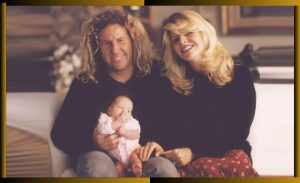 Betsy Berardi and Sammy Hagar with baby Aaron Hagar